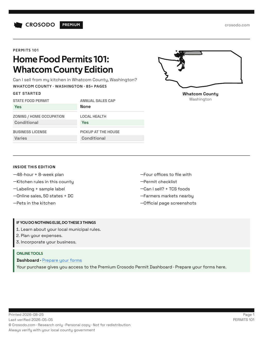 Permit Guide 101 cover for Whatcom County
