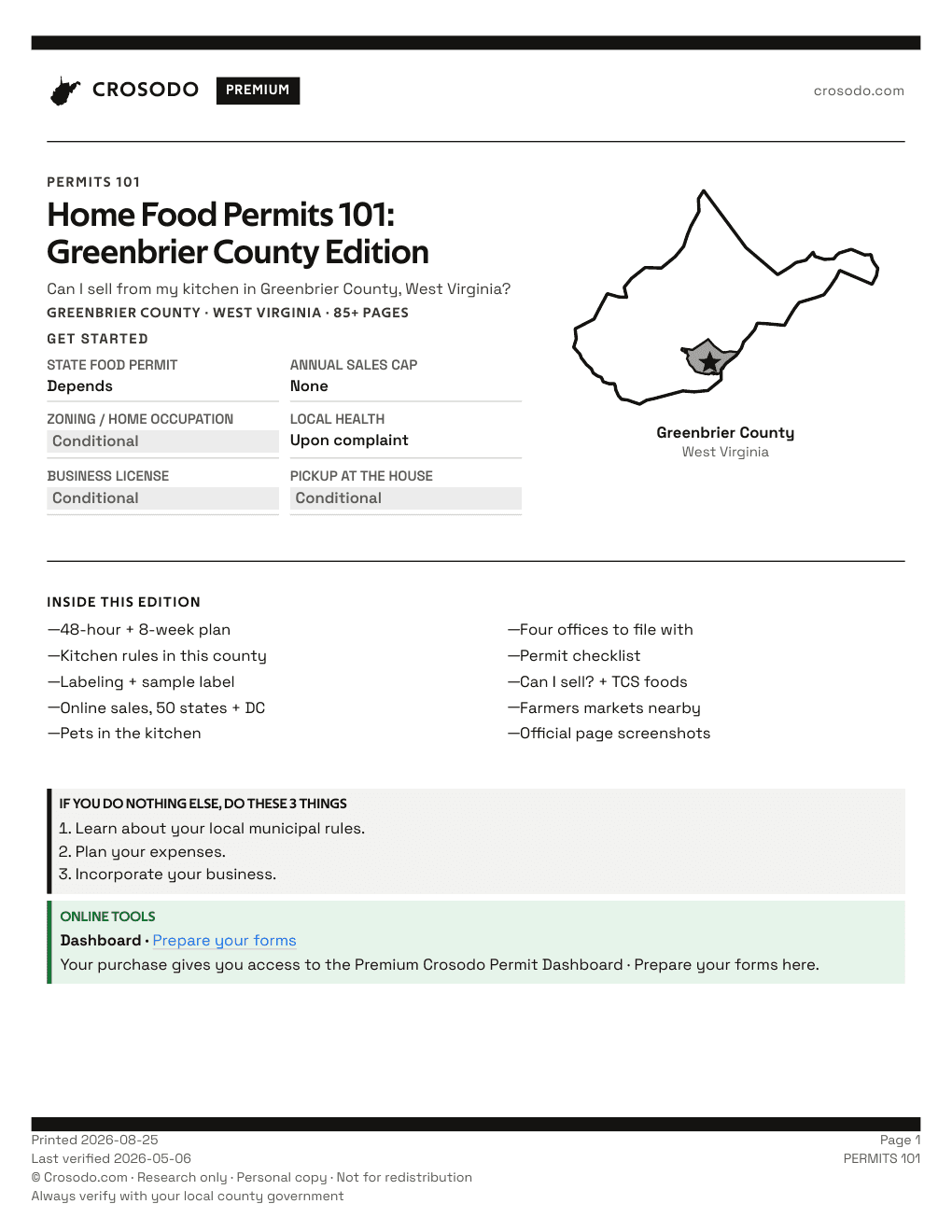 Permit Guide 101 cover for Greenbrier County