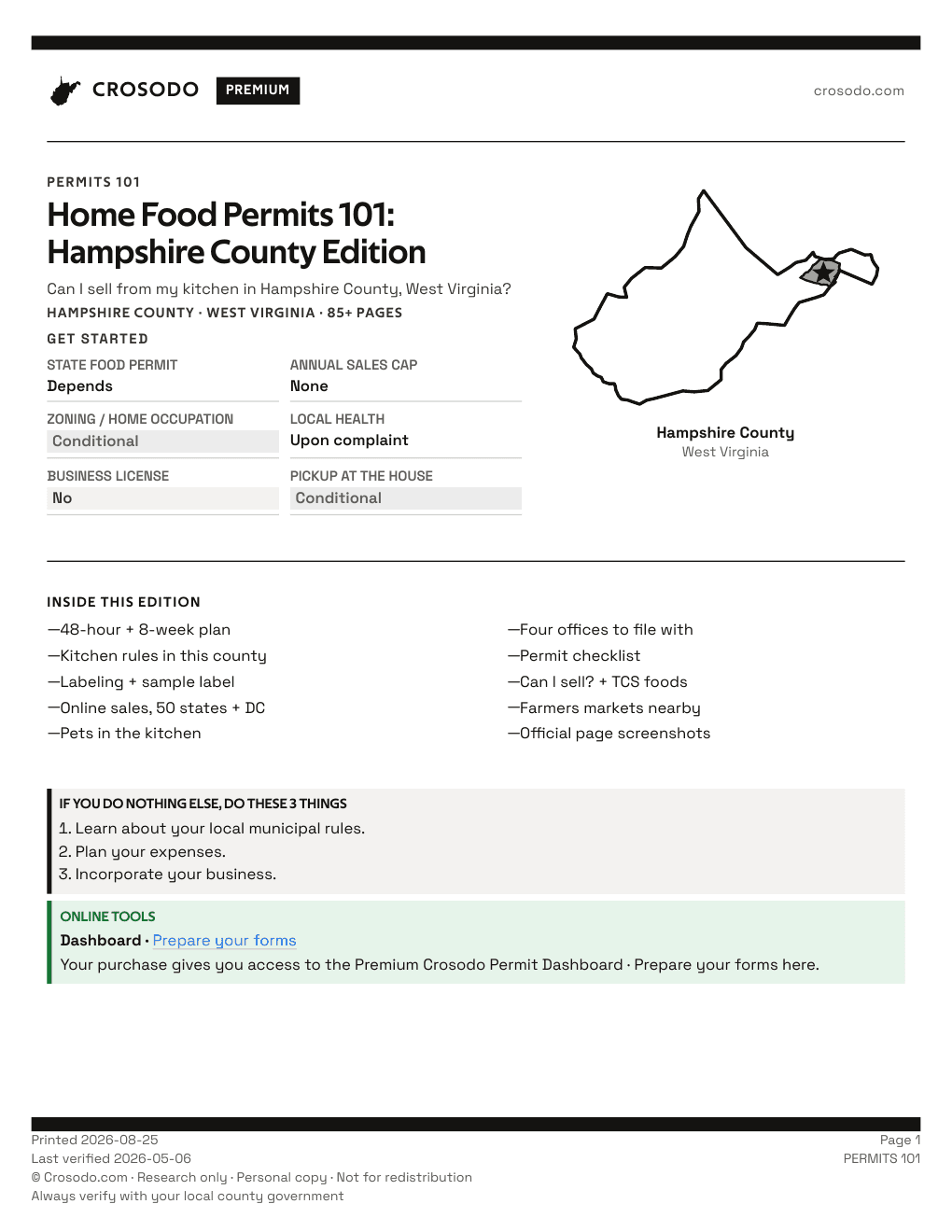 Permit Guide cover for Hampshire County