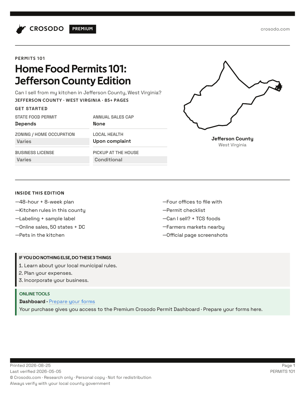 Permit Guide 101 cover for Jefferson County