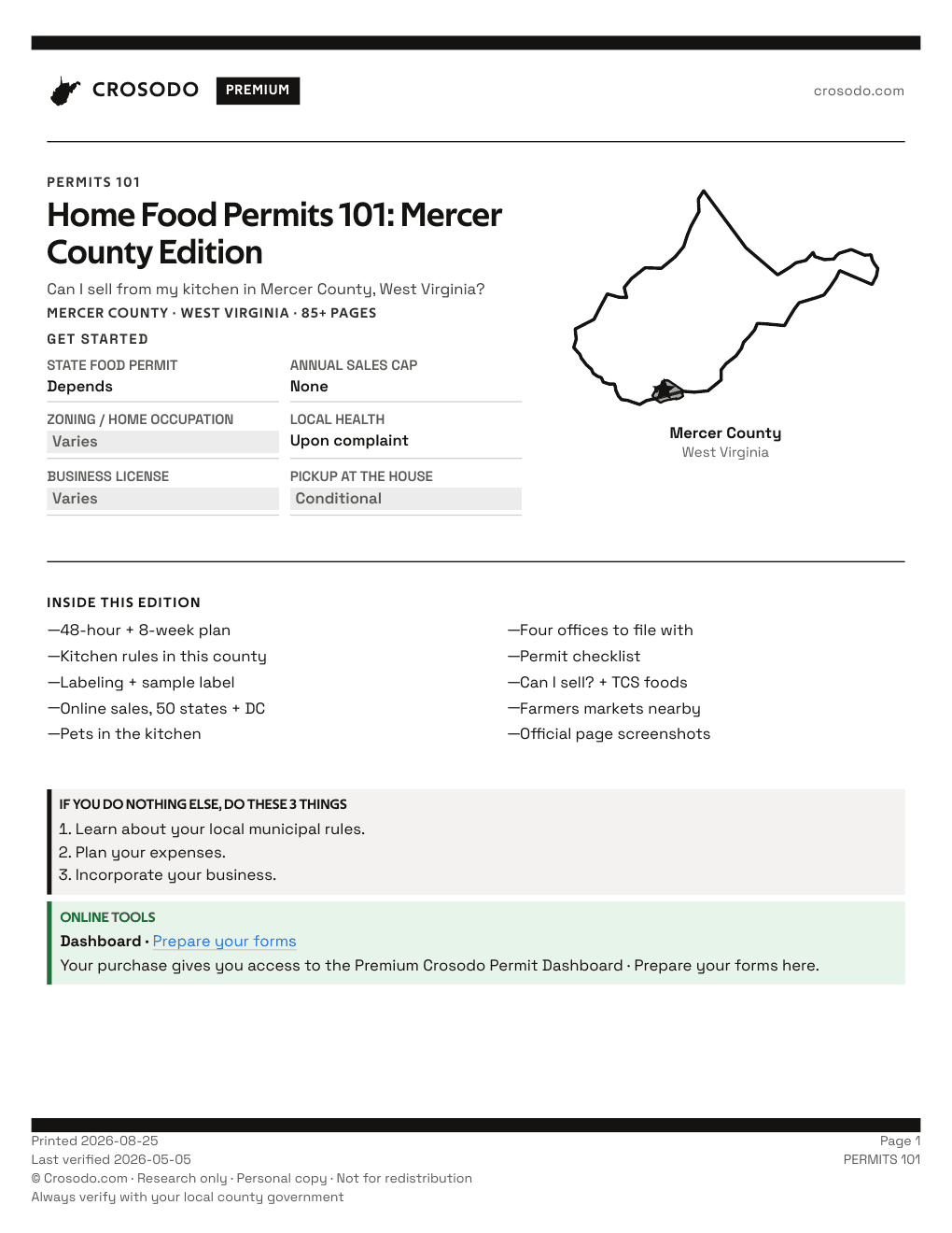 Permit Guide 101 cover for Mercer County