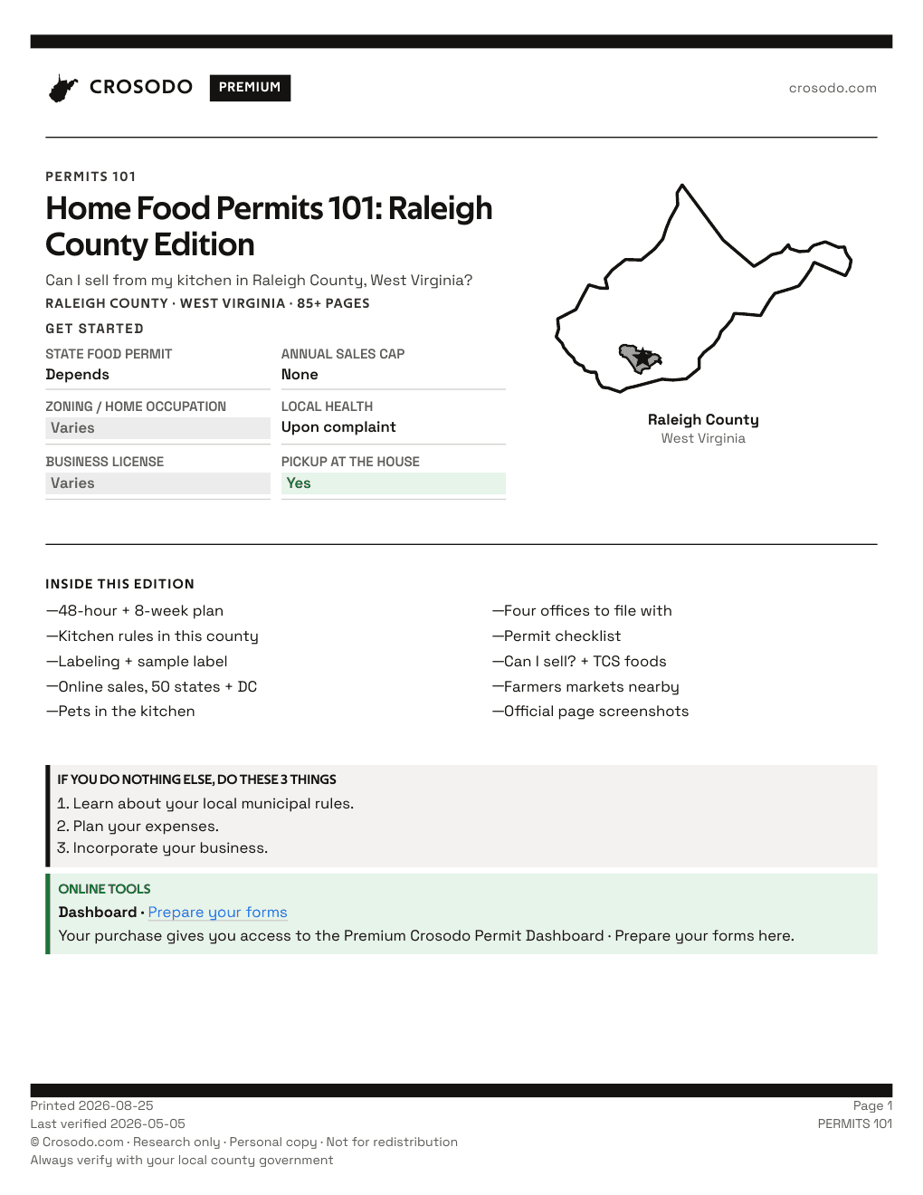 Permit Guide 101 cover for Raleigh County