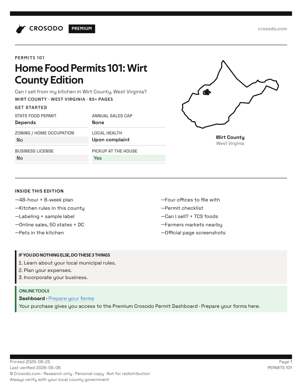 Permit Guide 101 cover for Wirt County