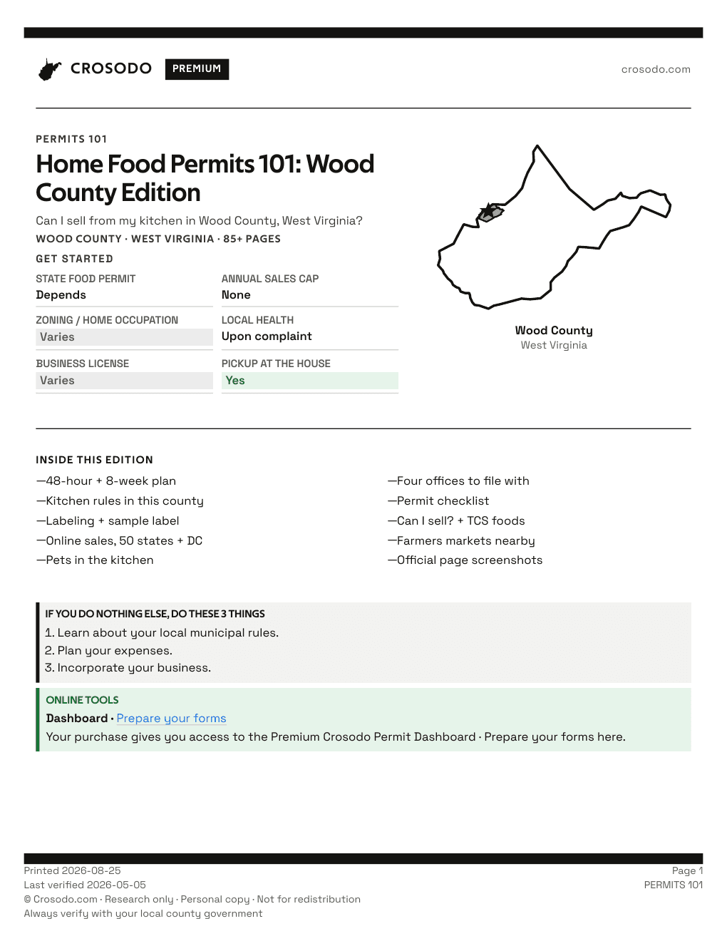Permit Guide 101 cover for Wood County