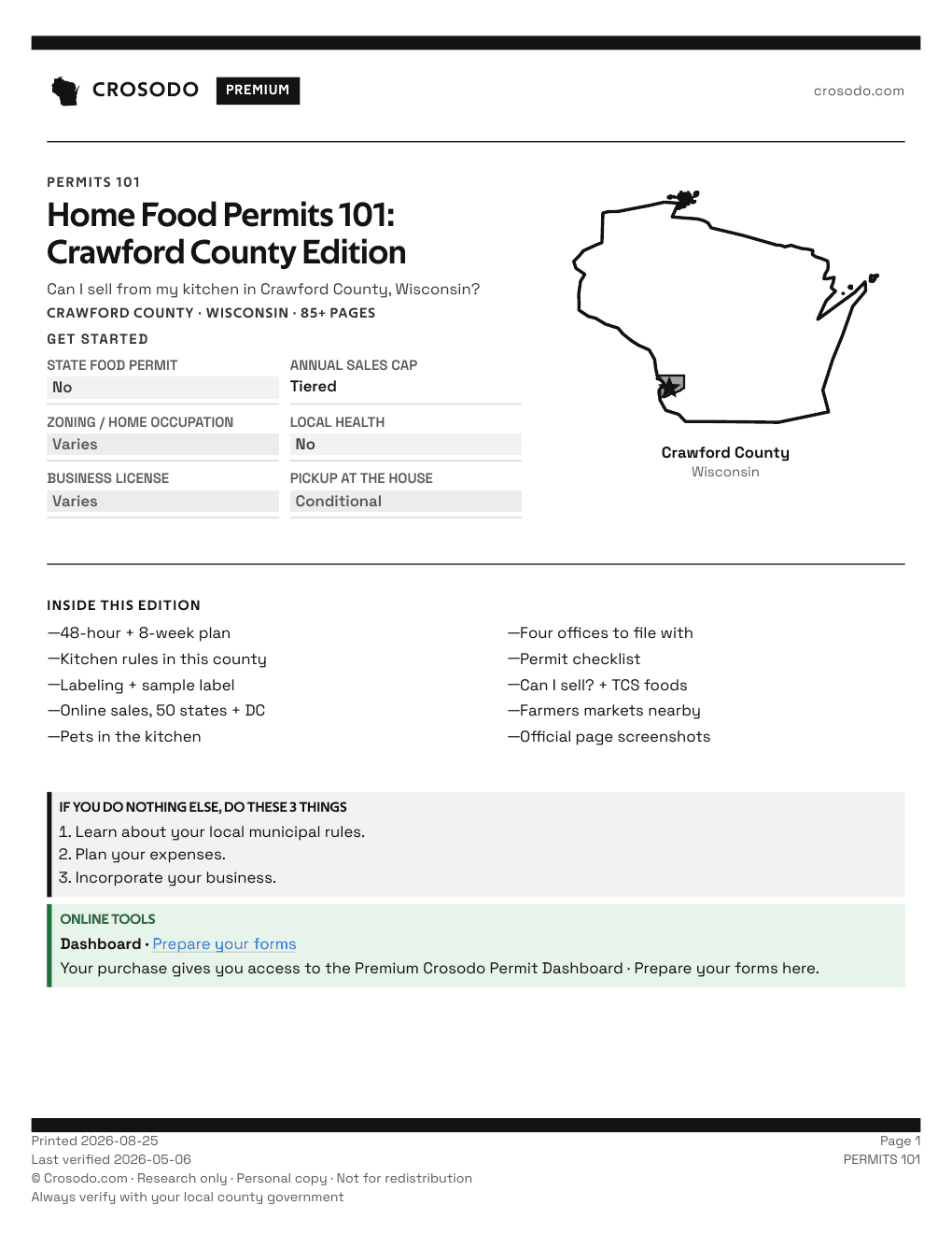 Permit Guide 101 cover for Crawford County