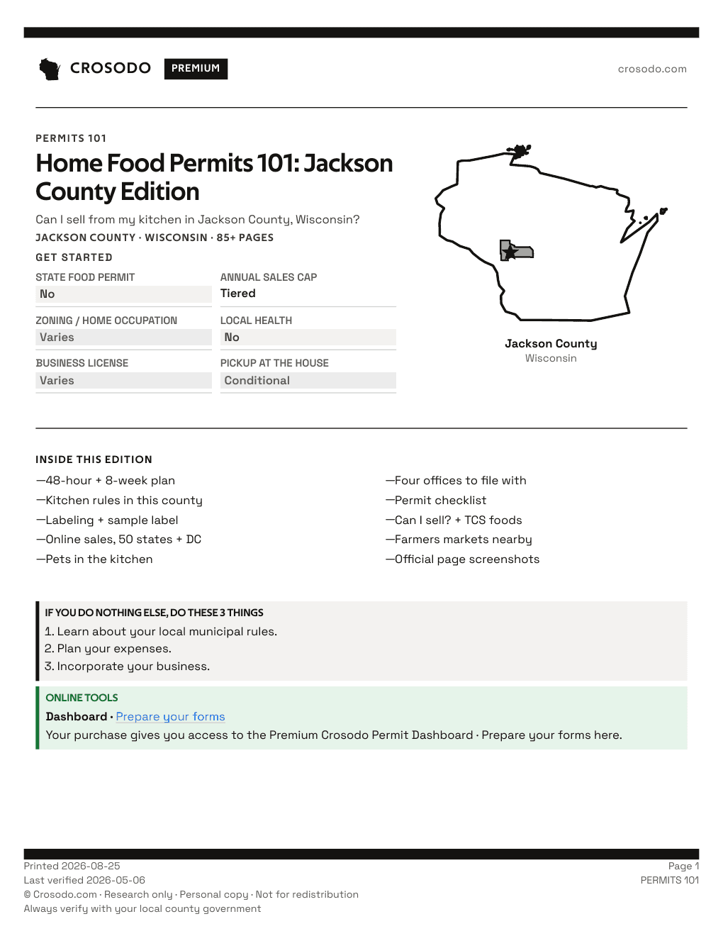 Permit Guide 101 cover for Jackson County