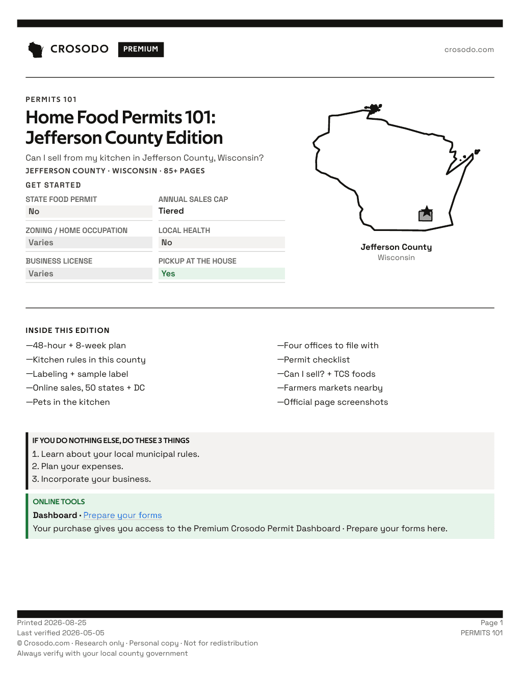 Permit Guide 101 cover for Jefferson County
