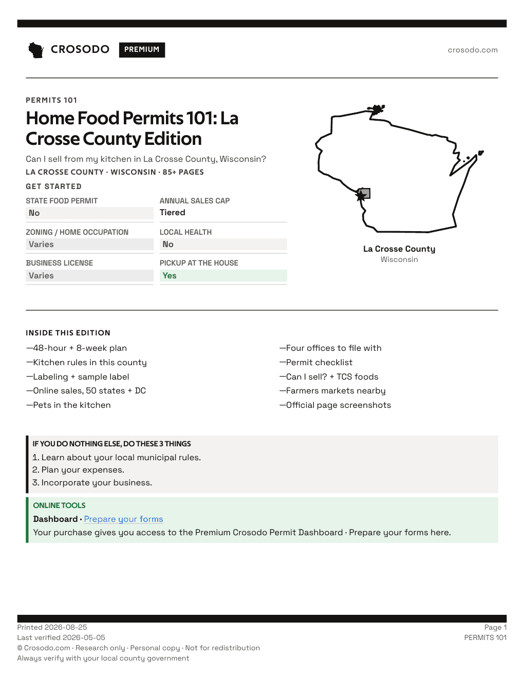 Permit Guide 101 cover for La Crosse County