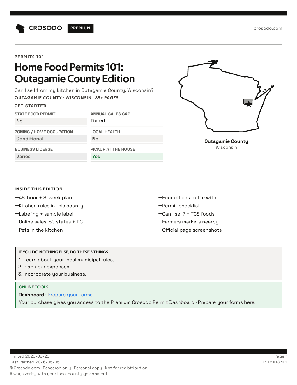 Permit Guide 101 cover for Outagamie County