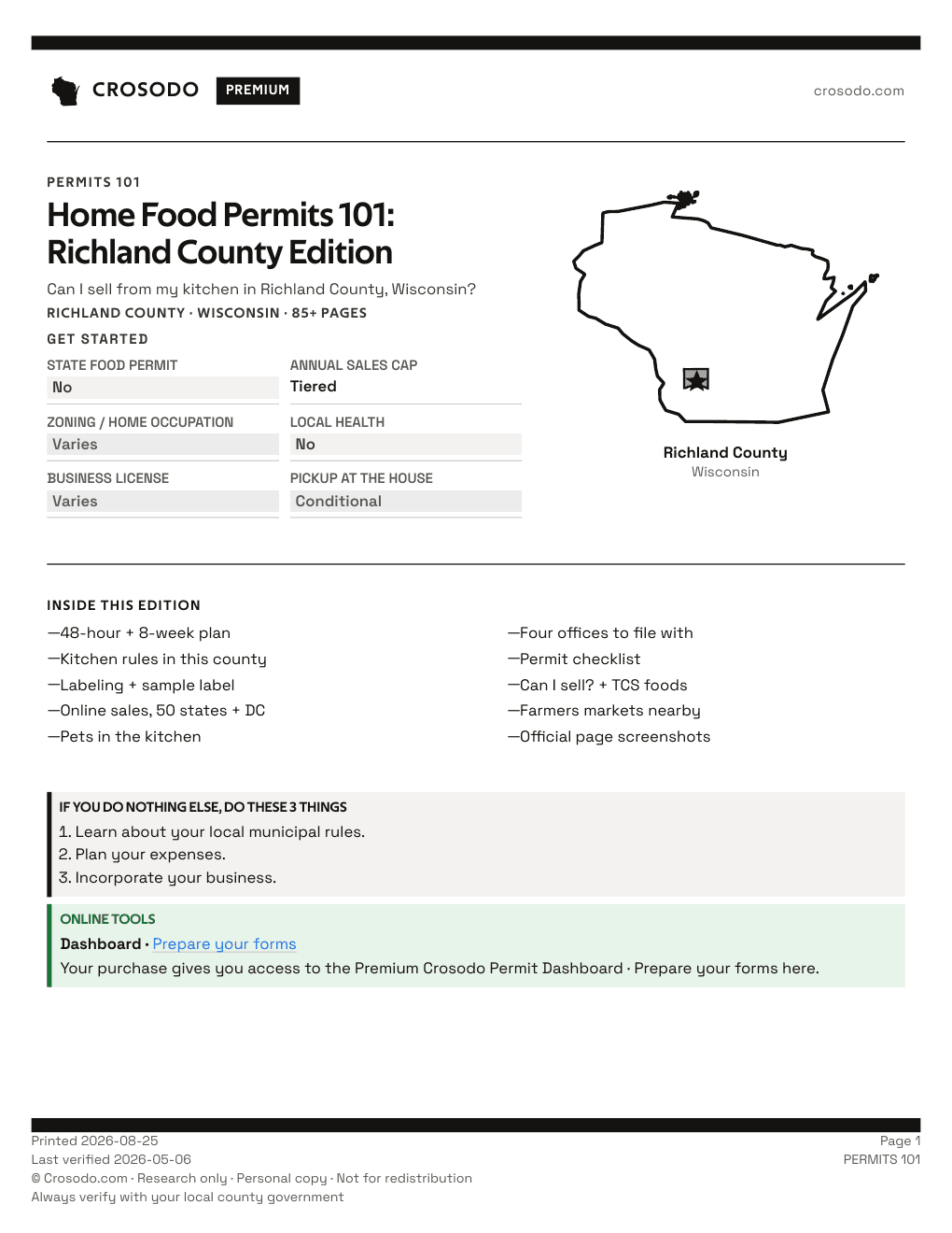 Permit Guide 101 cover for Richland County