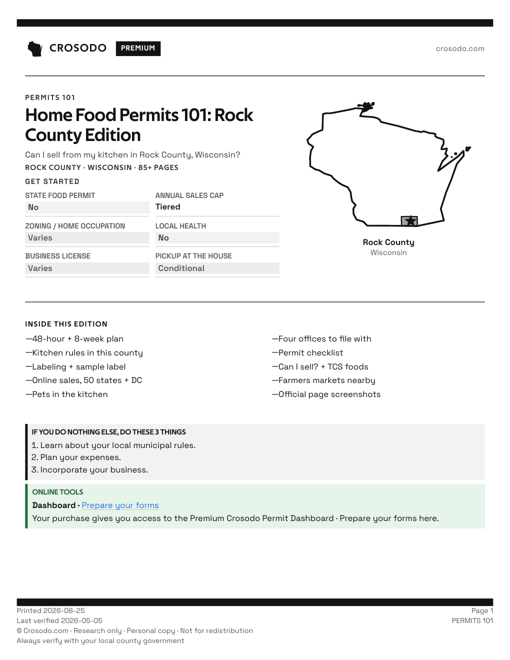Permit Guide 101 cover for Rock County