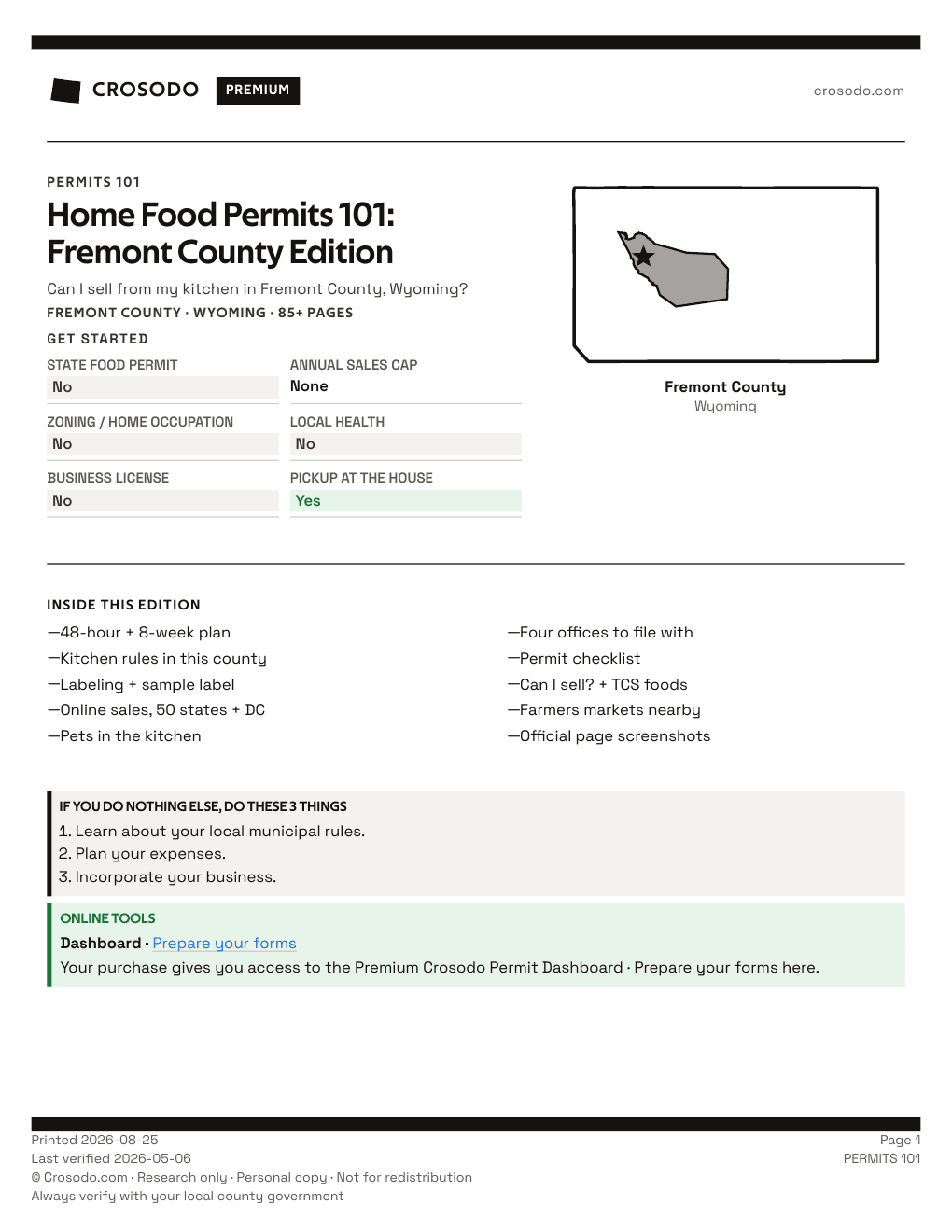 Permit Guide 101 cover for Fremont County