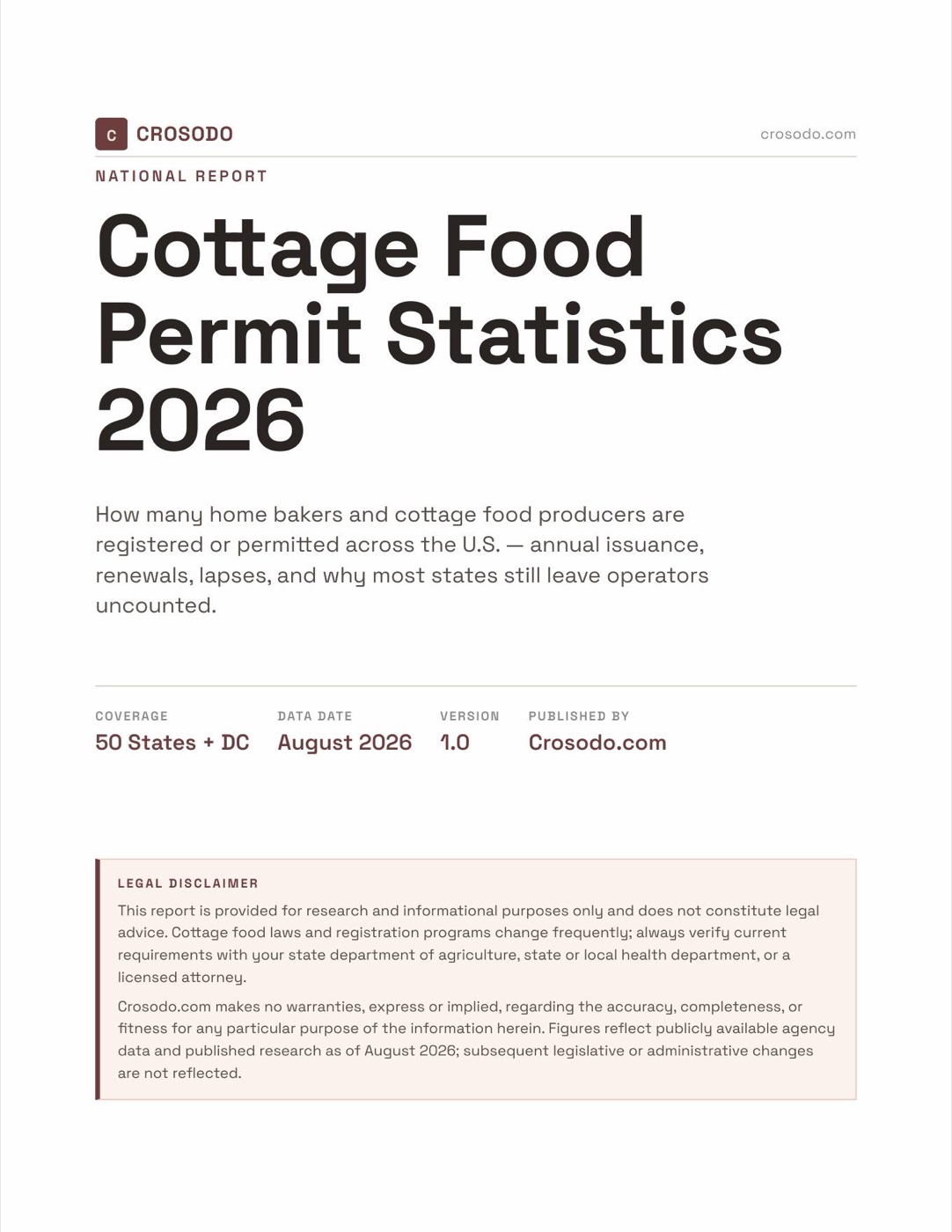 Cottage Food Permit Statistics 2026