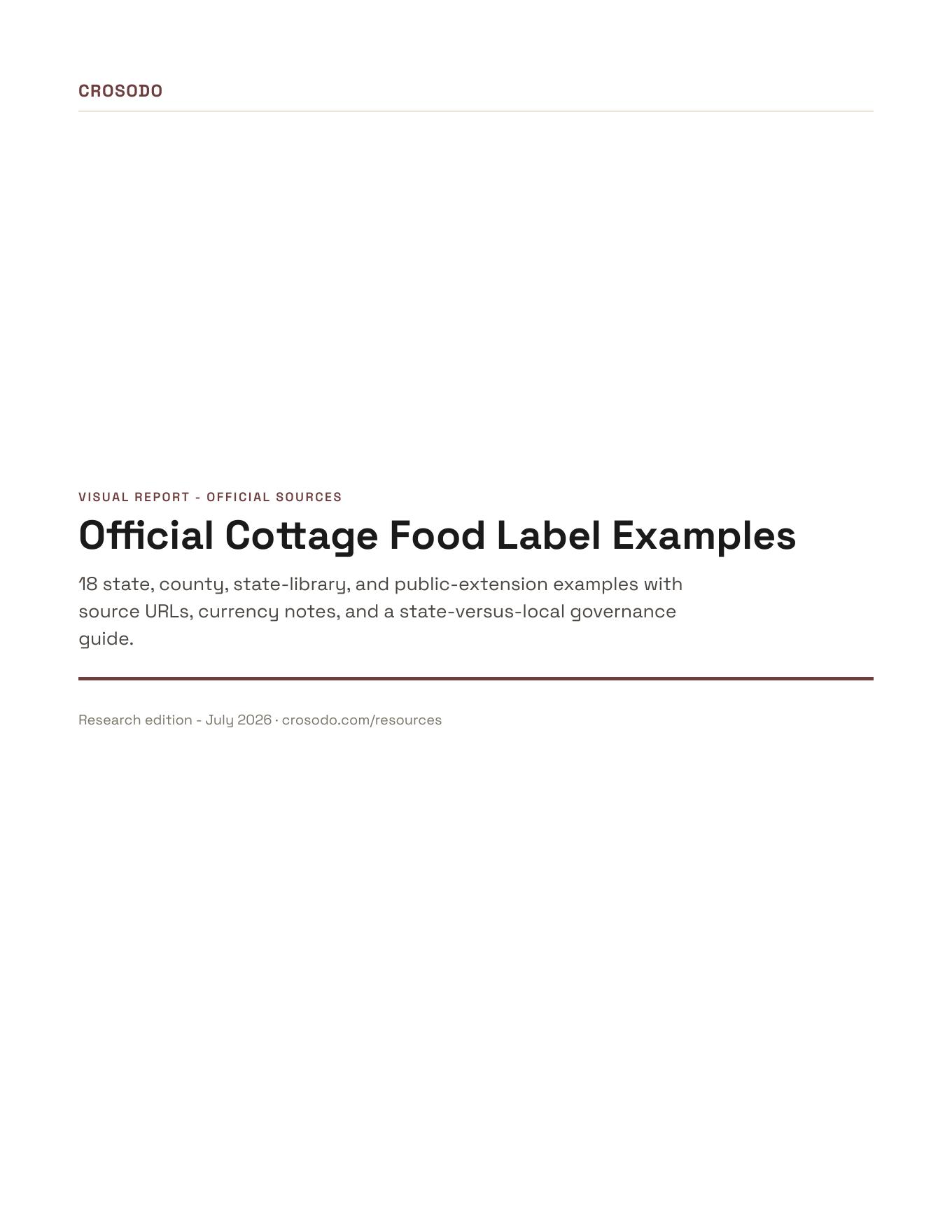 Official Cottage Food Label Examples